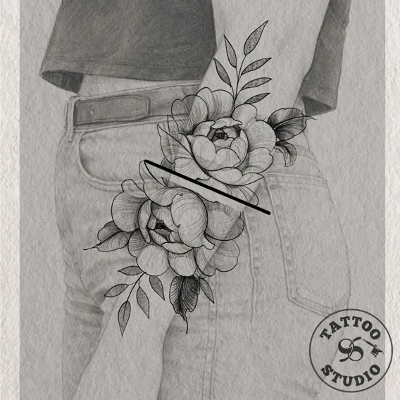 Laura - Flowers one side of arm 