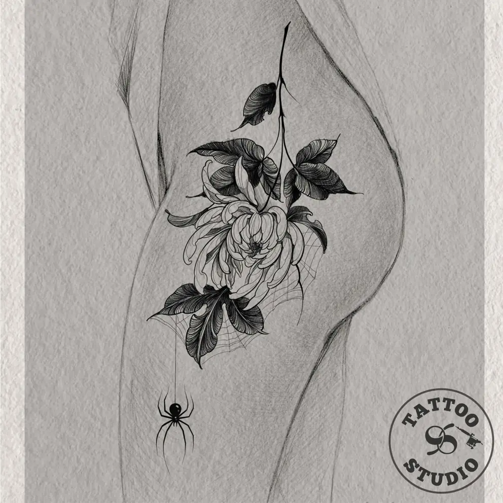 Laura - Flower w. spider 